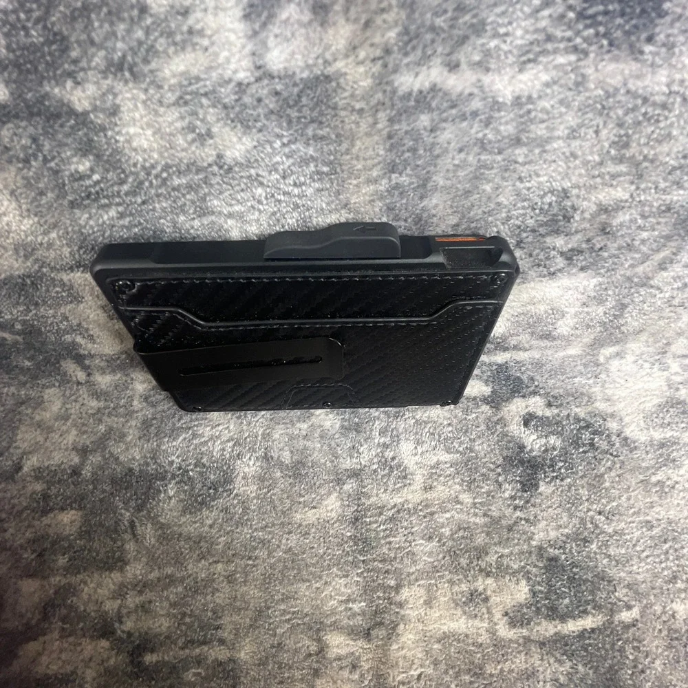 UMWOVEN / Onmover Bifold Pop-Up Card Holder RFID Wallet Carbon Fiber Orange